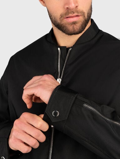 Bomber jacket with accent zippers - 4