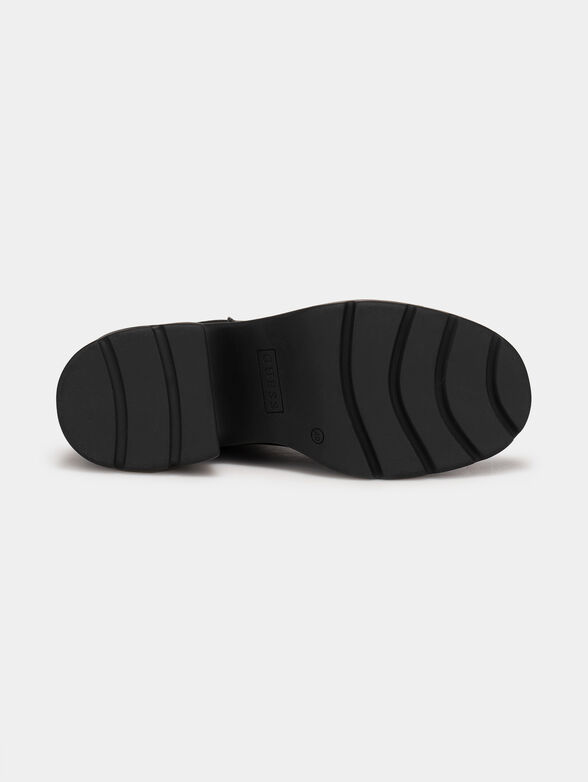VANETA black ankle boots with elastic inserts - 5
