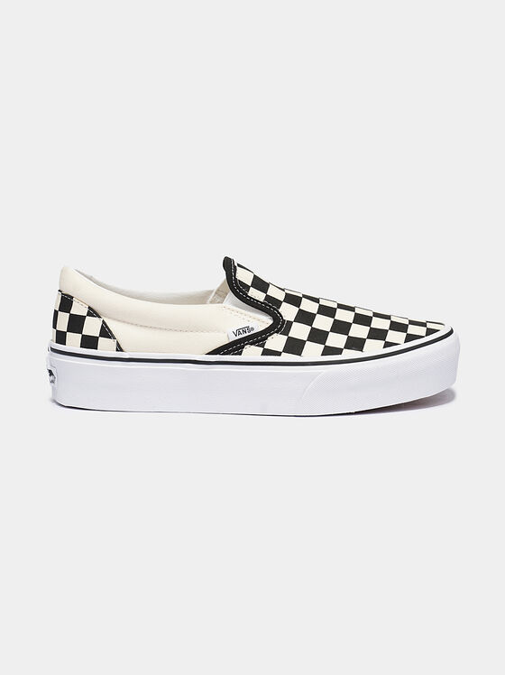Slip-on αθλητικά παπούτσια με καρό στάμπα - 1
