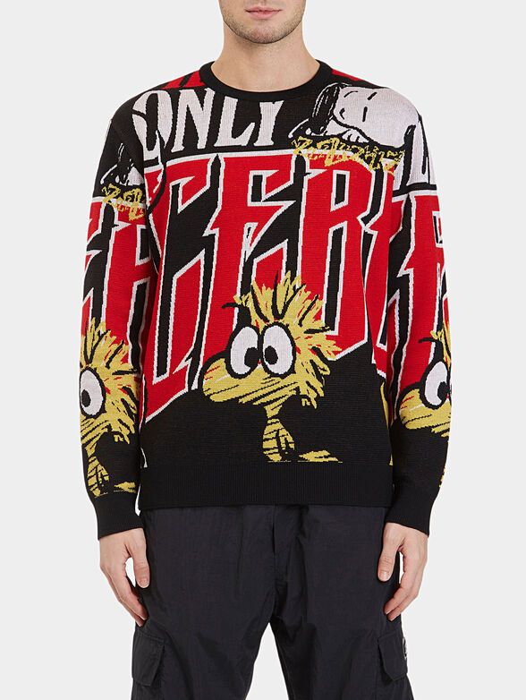 Sweater with multicolor print - 1