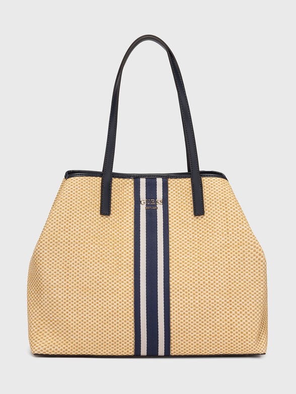 VIKKY tote bag with knitted texture - 1