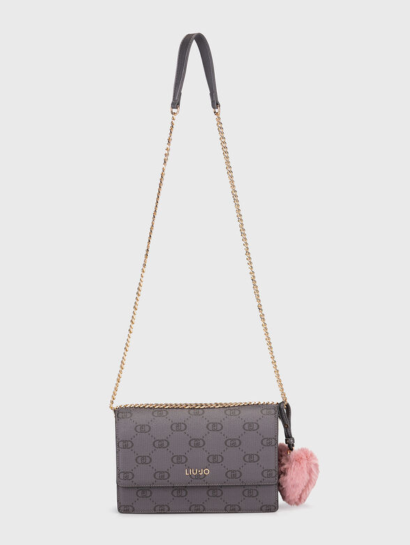 Small crossbody bag with plush accessory - 2