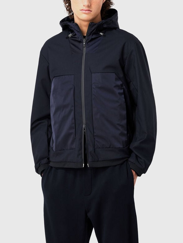 Double faced jacket with logo detail - 1