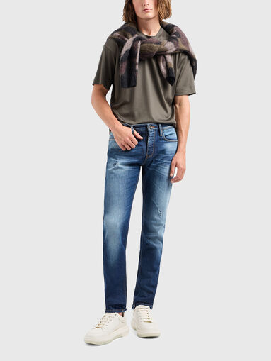 Blue jeans with washed effect - 4