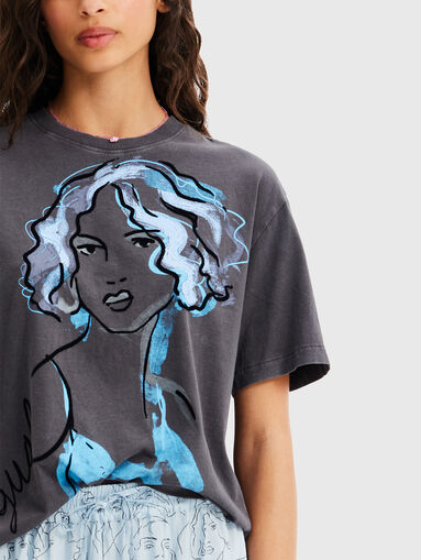 MONA T-shirt with artistic print - 4