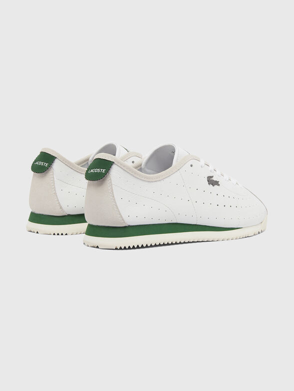 Leather sports shoes with logo - 4