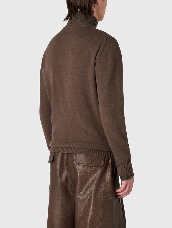 Brown wool sweater - 3