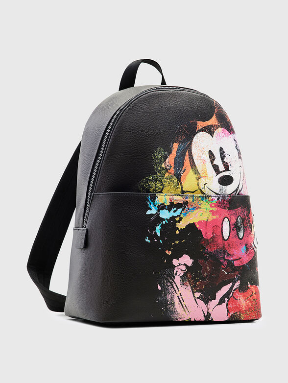 MICKEY black backpack with colorful print - 6