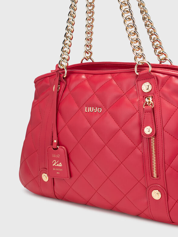 Large bag with capped effect in beige - 5