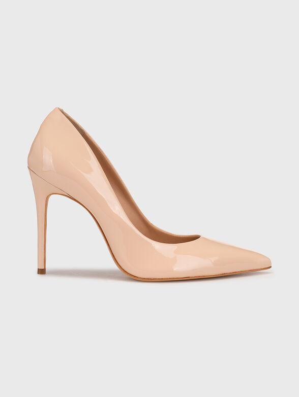 Heeled shoes in beige color - 1