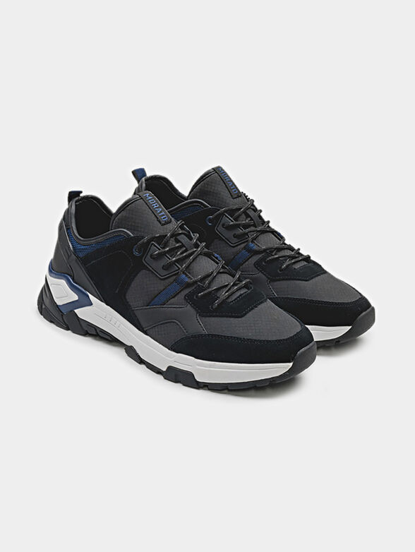 Black running sneakers with red accents - 2