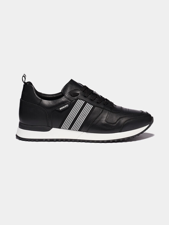 Black sneakers with contrasting band - 1