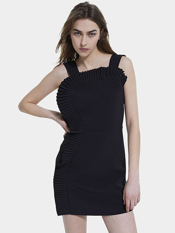 Black mini dress with open back - 1
