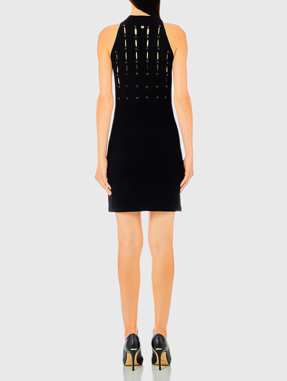 Dress with accent cutouts and rhinestones - 1
