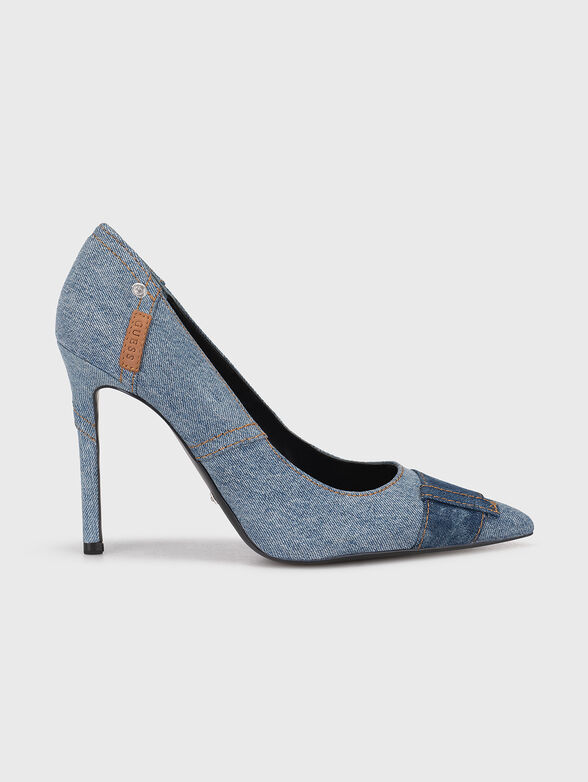 AVEL heeled shoes with denim texture - 1