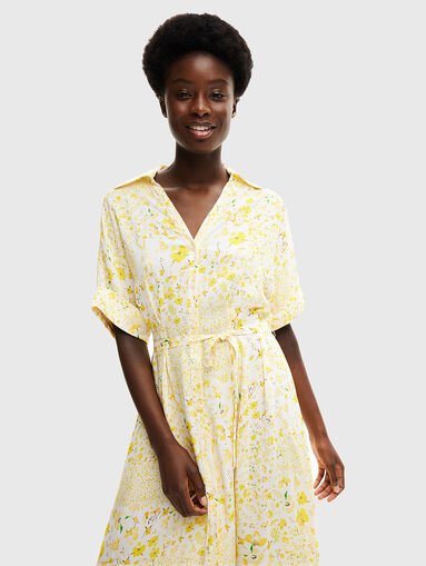 Shirt dress with floral print - 2