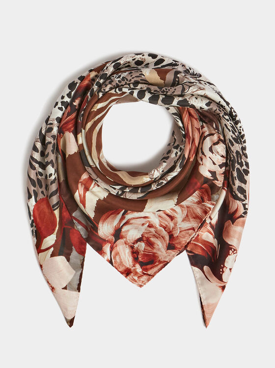 Scarf with animal print - 1