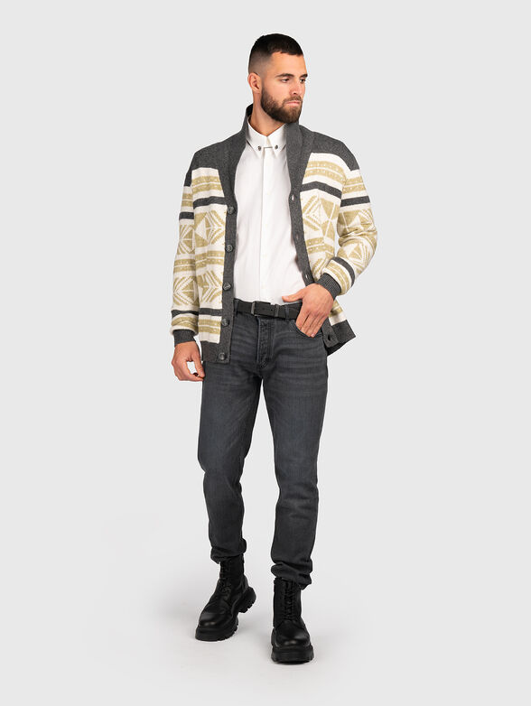 Jacquard button cardigan - 1