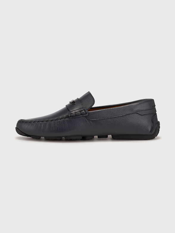PIVIAL dark blue leather loafers - 3
