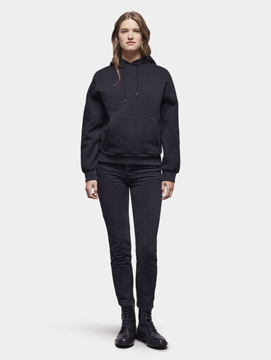 Black sweatshirt with accent back - 4