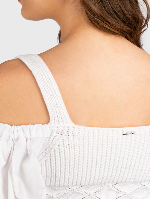 Crochet puff sleeve blouse  - 2