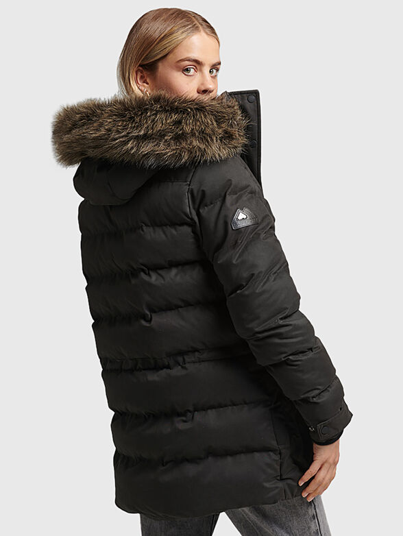 Beige parka with hood - 2