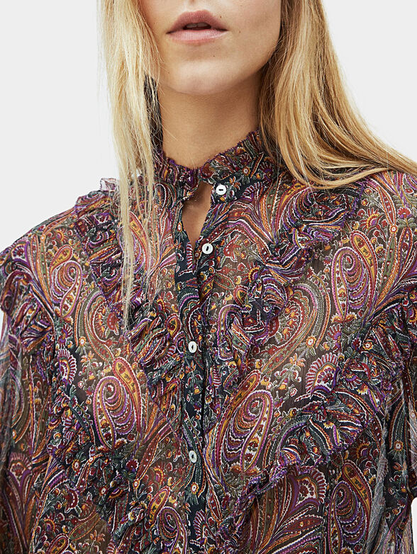 REGINA shirt with multicolor print - 4