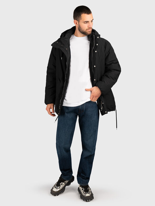 Black jacket with hood - 1