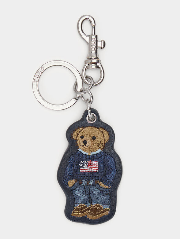 Leather keychain with Polo Bear embroidery - 1