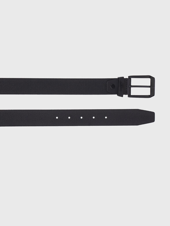 Leather belt in black  - 1