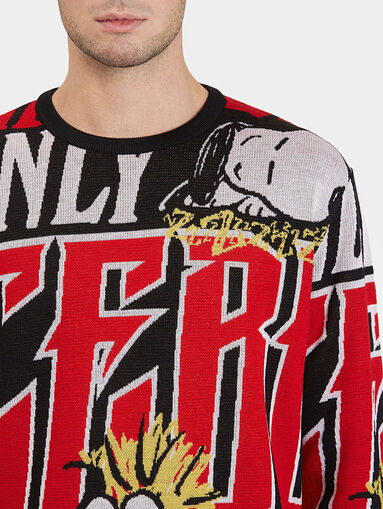 Sweater with multicolor print - 3