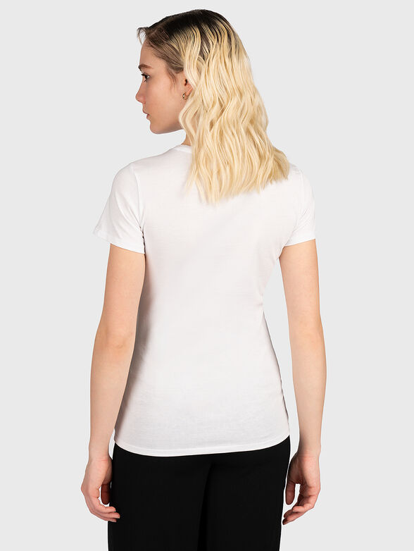 VARENNA black cotton T-shirt with logo print - 2