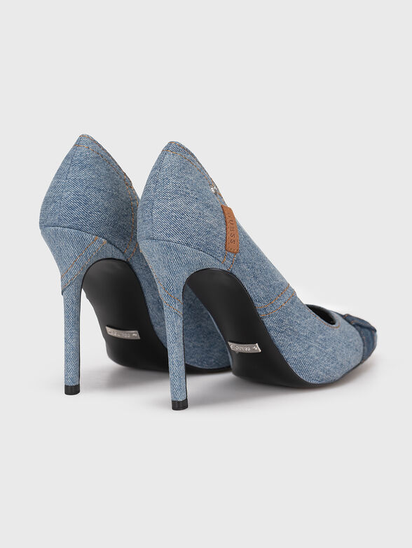 AVEL heeled shoes with denim texture - 3