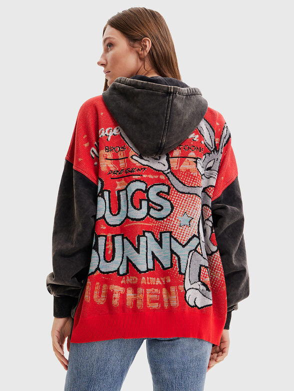 Oversized sweatshirt with accented back - 2