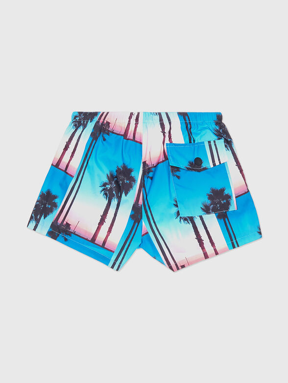 Beach shorts with multicolour print - 3