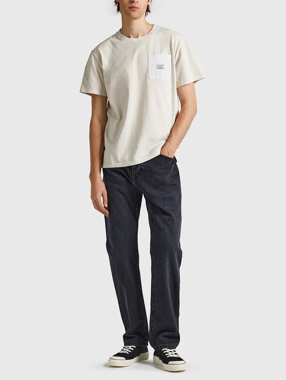 OXFORD cotton T-shirt with pocket - 2