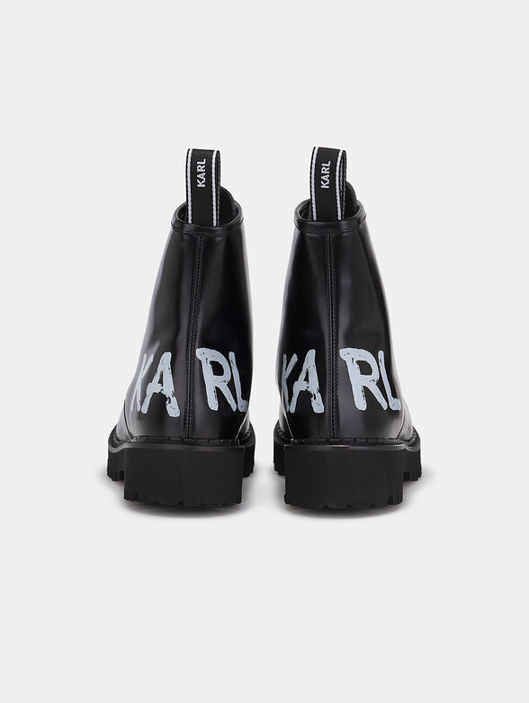 Ankle boots with logo inscription - 3