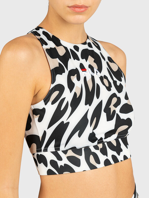 ELITA Top with animal print - 3