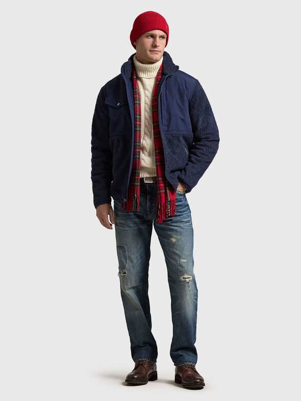 Dark blue jacket with zip - 1