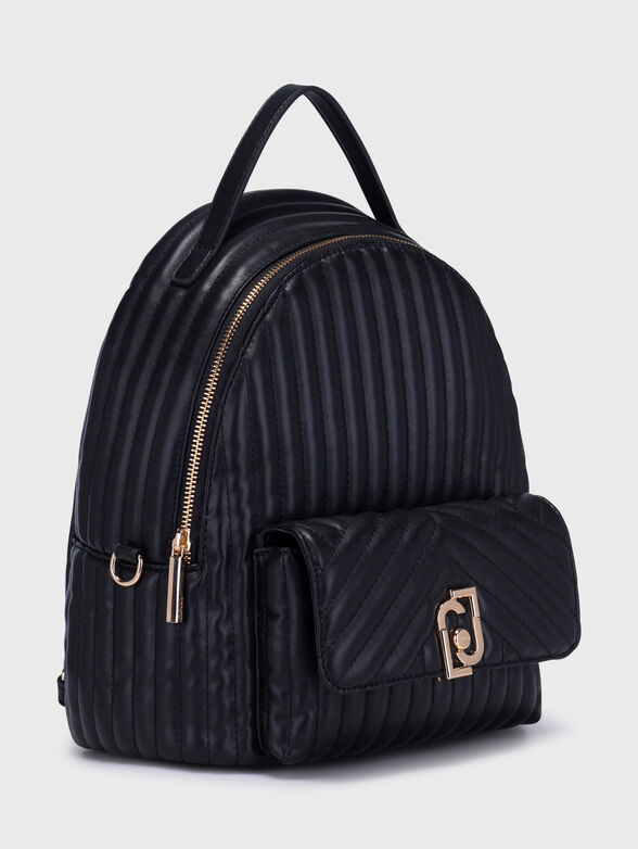 Black backpack with small purse - 4
