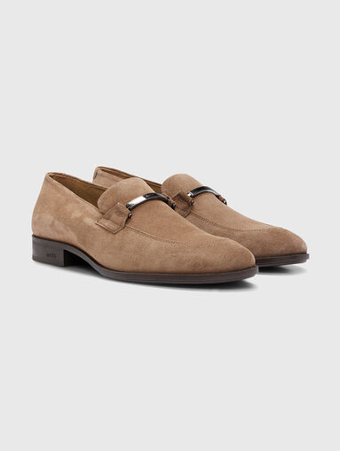 COLBY suede loafers with metal accent - 3