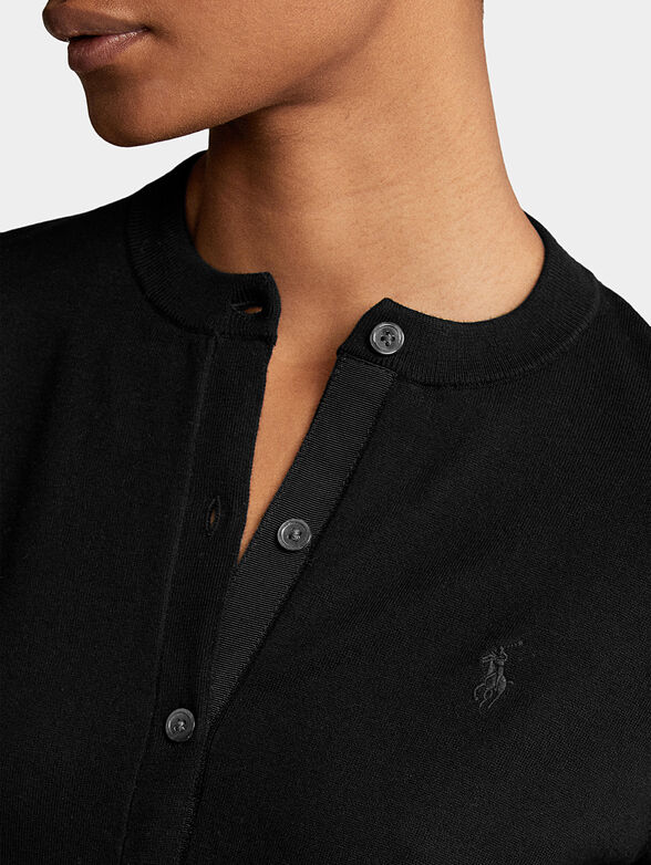 Cardigan with buttons and logo embroidery - 4