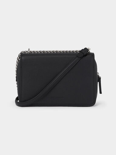 K/DISK black crossbody bag with blue accent - 3