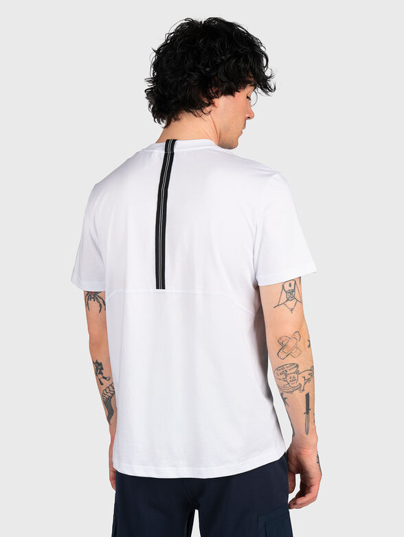 Black cotton T-shirt with accent pocket - 2