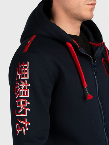 HZ005 hooded sweatshirt with zip - 5