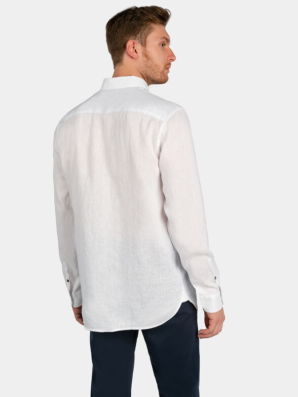 COLLINS Linen shirt i blue color - 3