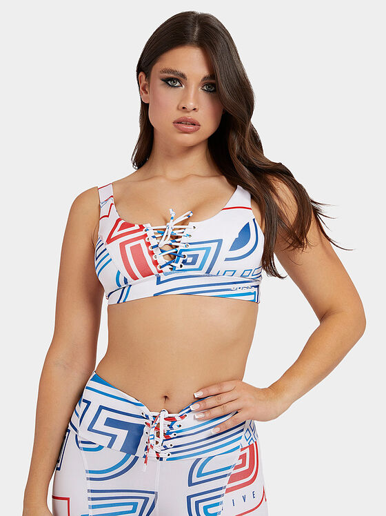AGATHA sports bustier with multicolor print - 1
