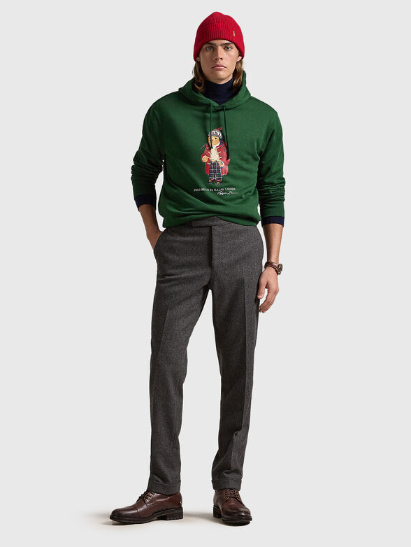 Green sweatshirt with Polo Bear print  - 1