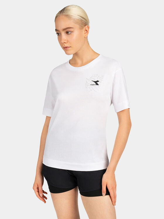 Λευκό μπλουζάκι με λογότυπο - 1