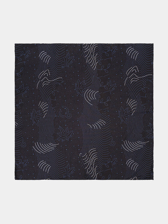 Silk handkerchief in black - 1